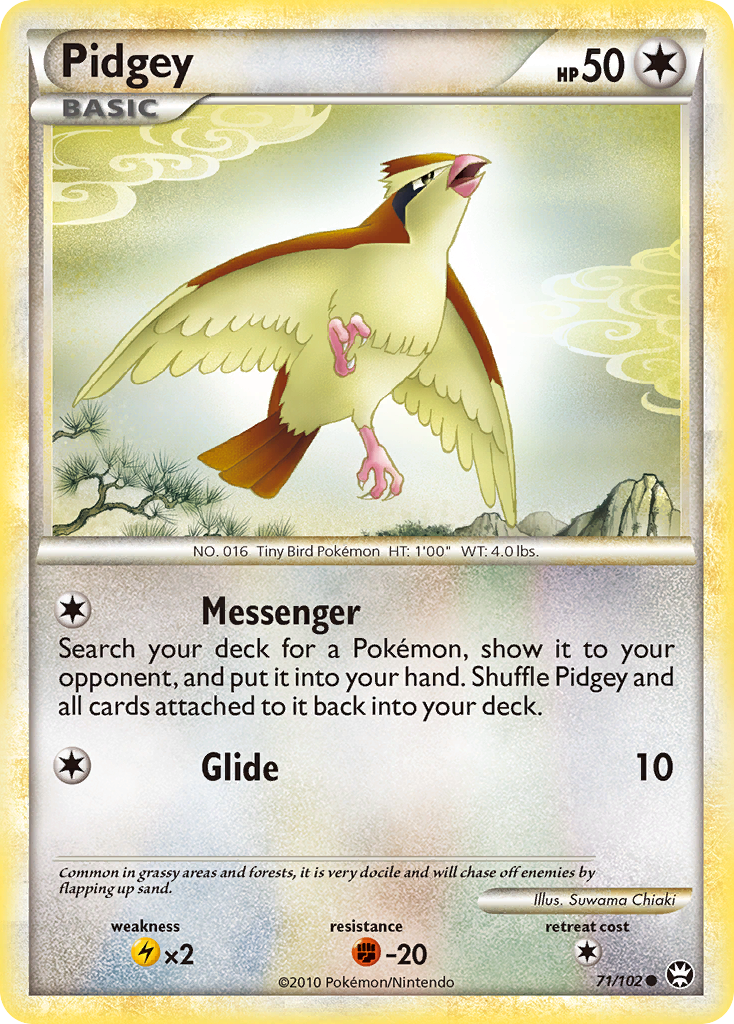 Pidgey 71/102 Common | HS—Triumphant | Pokemon Card