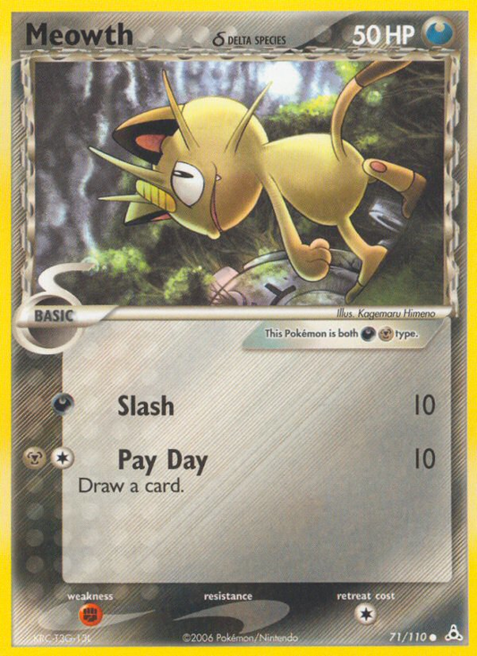 Meowth δ 71/110 Common | Holon Phantoms | Pokemon Card