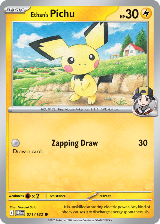 Ethan's Pichu 71/182 Common | Destined Rivals | Pokemon Card