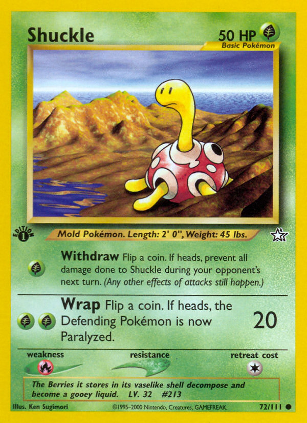 Shuckle 72/111 Common | Neo Genesis | Pokemon Card