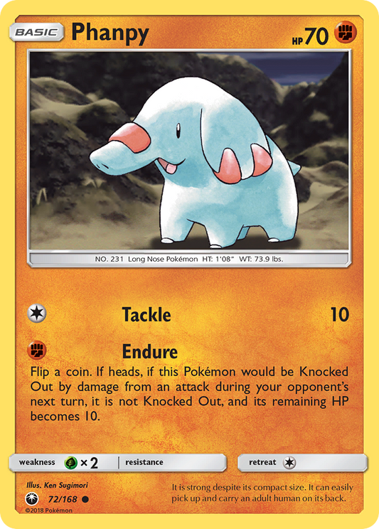 Phanpy 72/168 Common | Celestial Storm | Pokemon Card