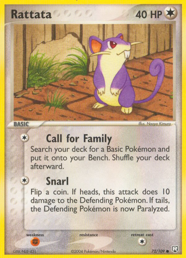 Rattata 72/109 Common | Team Rocket Returns | Pokemon Card