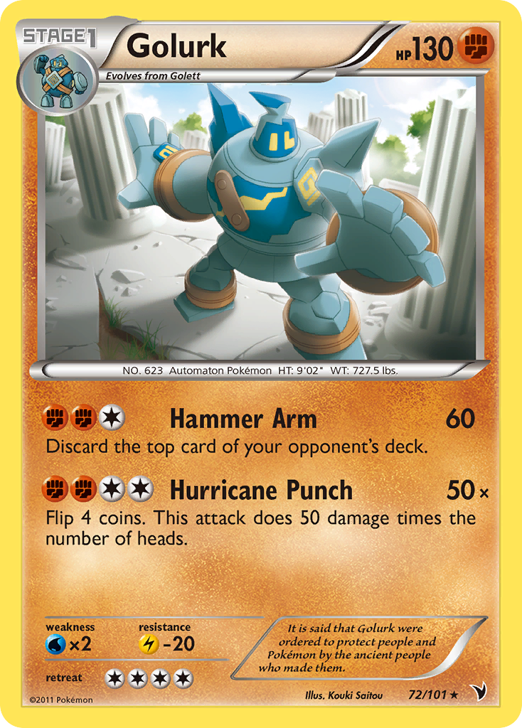 Golurk 72/101 Rare | Noble Victories | Pokemon Card