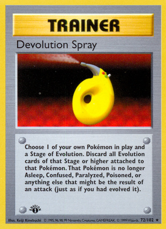 Devolution Spray 72/102 Rare | Base | Pokemon Card