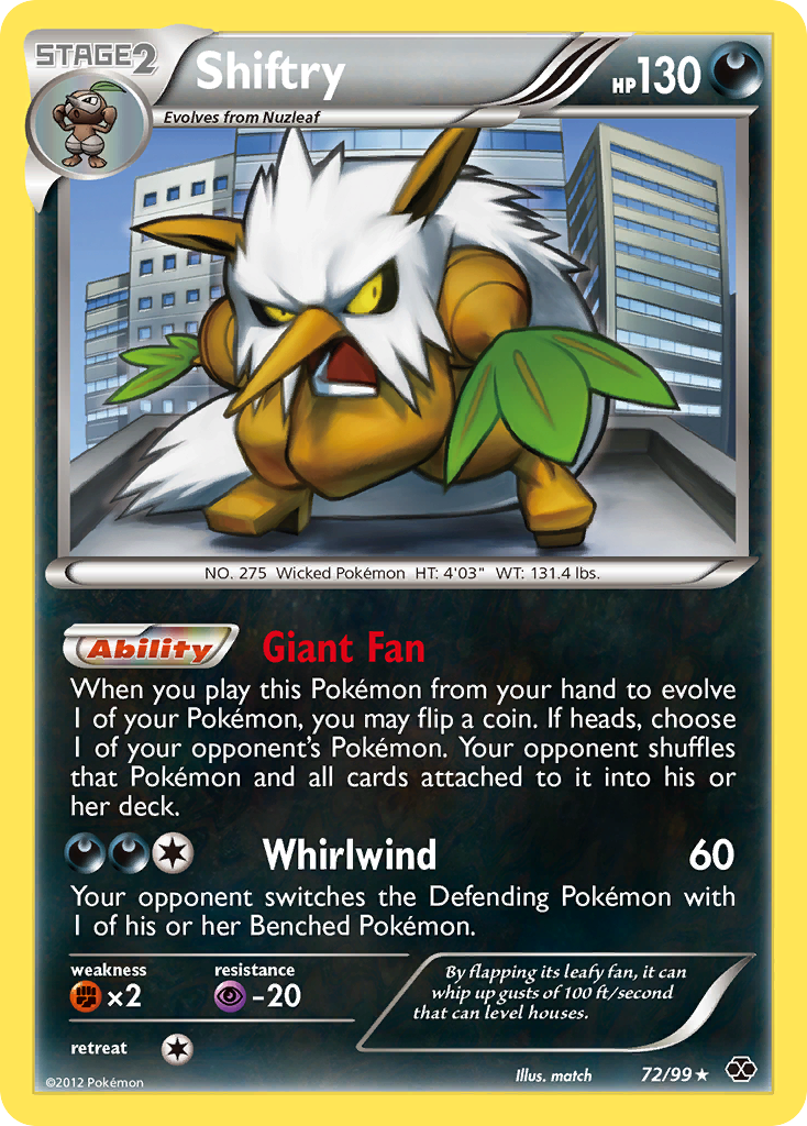 Shiftry 72/99 Rare | Next Destinies | Pokemon Card