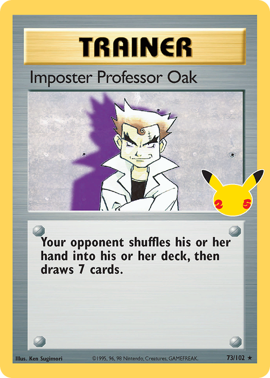 Imposter Professor Oak 73/25 Classic Collection | Celebrations: Classic Collection | Pokemon Card