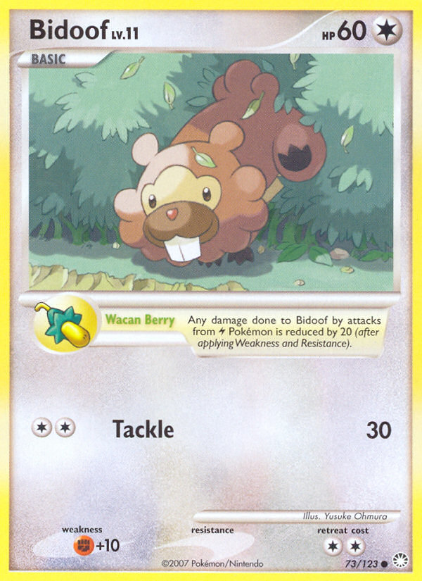 Bidoof 73/123 Common | Mysterious Treasures | Pokemon Card