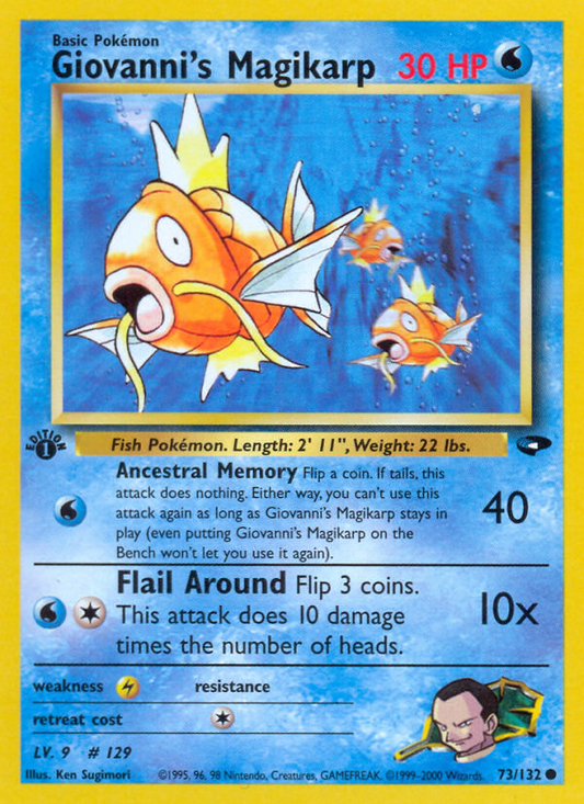 Giovanni's Magikarp 73/132 Common | Gym Challenge | Pokemon Card