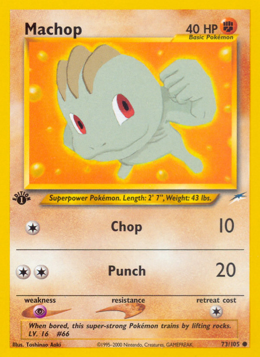 Machop 73/105 Common | Neo Destiny | Pokemon Card