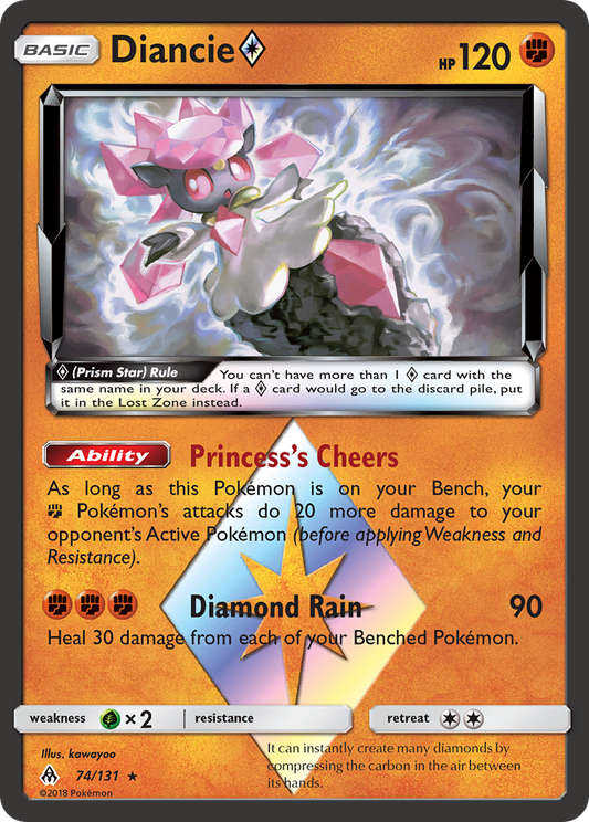 Diancie ◇ 74/131 Rare Prism Star | Forbidden Light | Pokemon Card