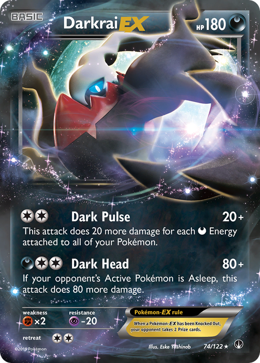 Darkrai-EX 74/122 Rare Holo EX | BREAKpoint | Pokemon Card
