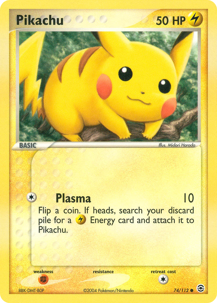 Pikachu 74/112 Common | FireRed & LeafGreen | Pokemon Card