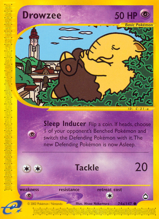 Drowzee 74/147 Common | Aquapolis | Pokemon Card