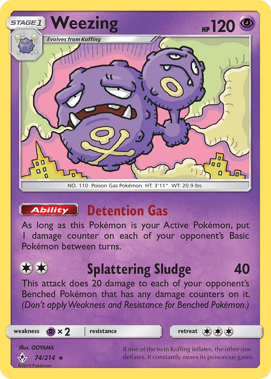 Weezing 74/214 Rare | Unbroken Bonds | Pokemon Card