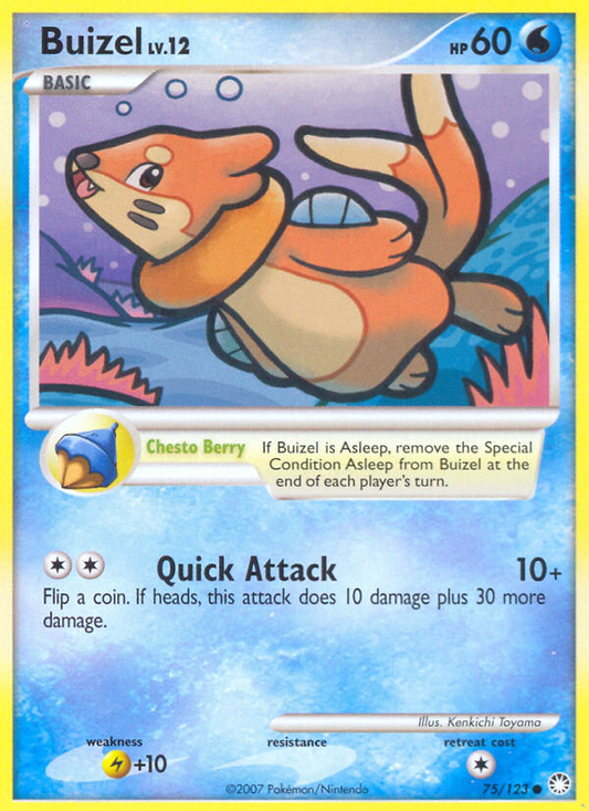 Buizel 75/123 Common | Mysterious Treasures | Pokemon Card