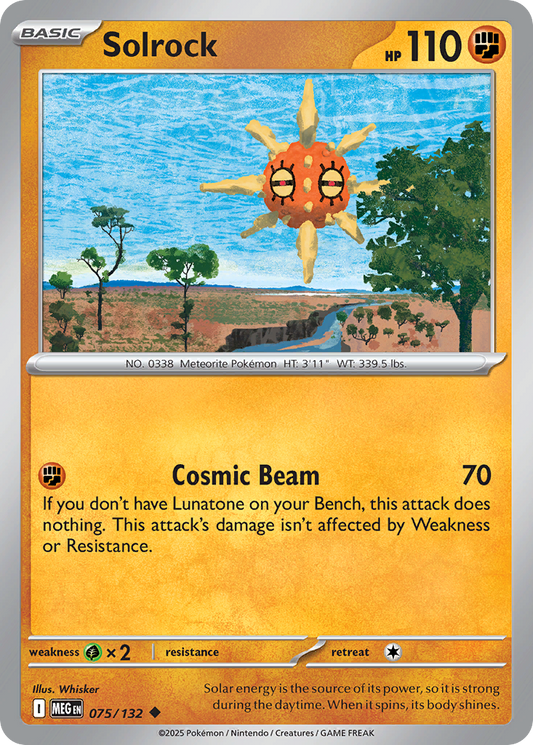 Solrock 75/132 Uncommon | Mega Evolution | Pokemon Card