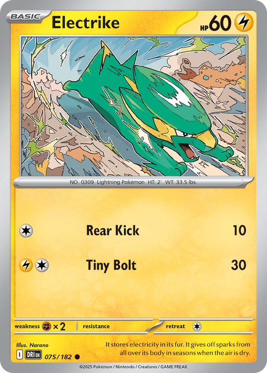 Electrike 75/182 Common | Destined Rivals | Pokemon Card