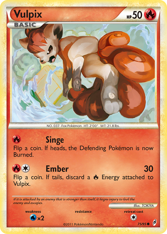 Vulpix 75/95 Common | Call of Legends | Pokemon Card