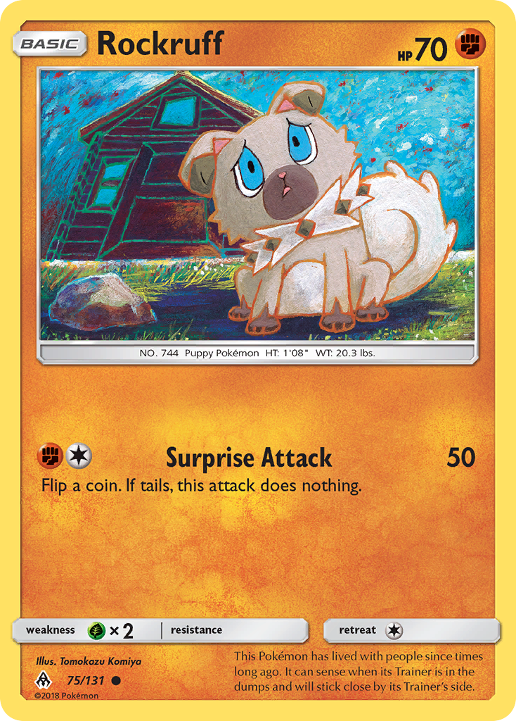 Rockruff 75/131 Common | Forbidden Light | Pokemon Card