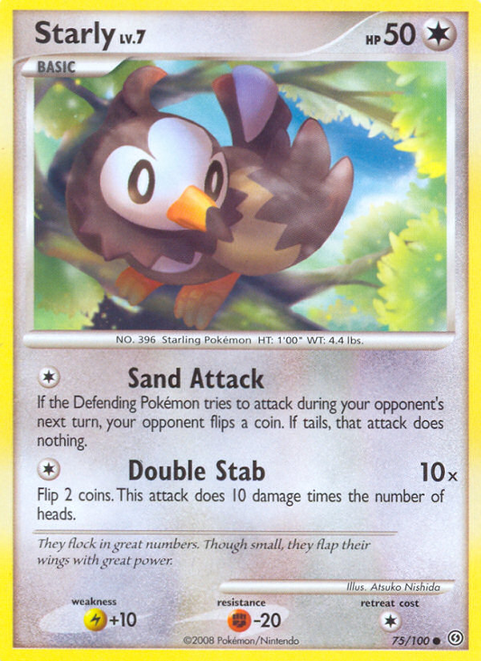 Starly 75/100 Common | Stormfront | Pokemon Card