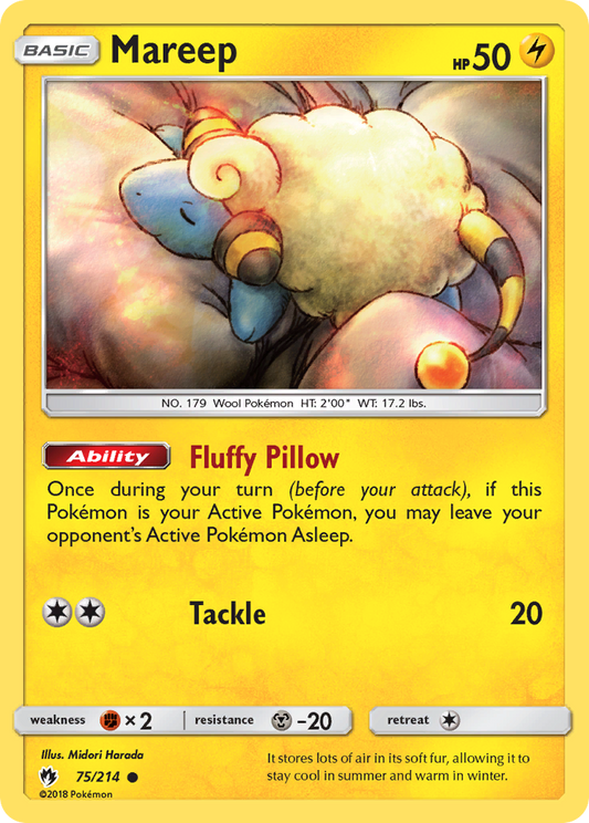 Mareep 75/214 Common | Lost Thunder | Pokemon Card