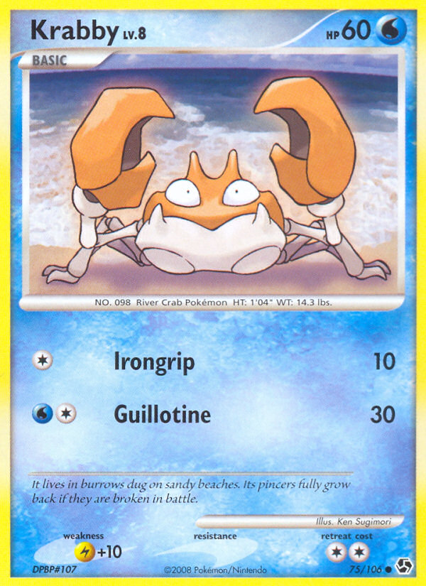 Krabby 75/106 Common | Great Encounters | Pokemon Card