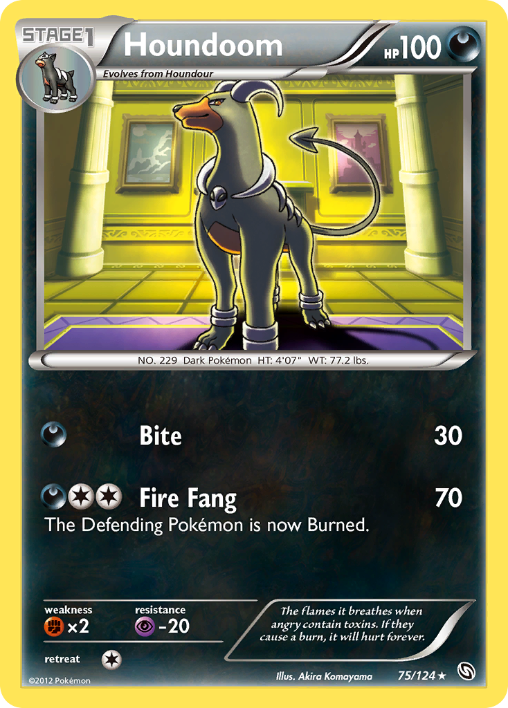 Houndoom 75/124 Rare | Dragons Exalted | Pokemon Card