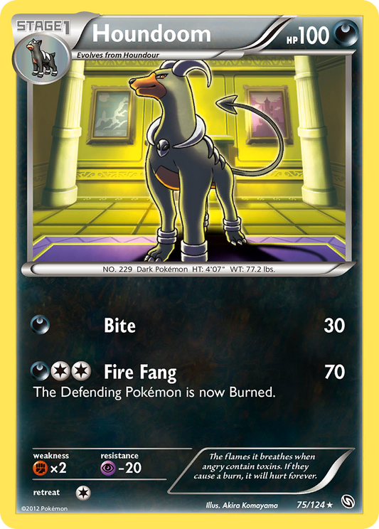 Houndoom 75/124 Rare | Dragons Exalted | Pokemon Card