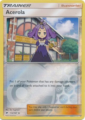 Acerola 112/147 Reverse Holo | Burning Shadows | Pokemon Card