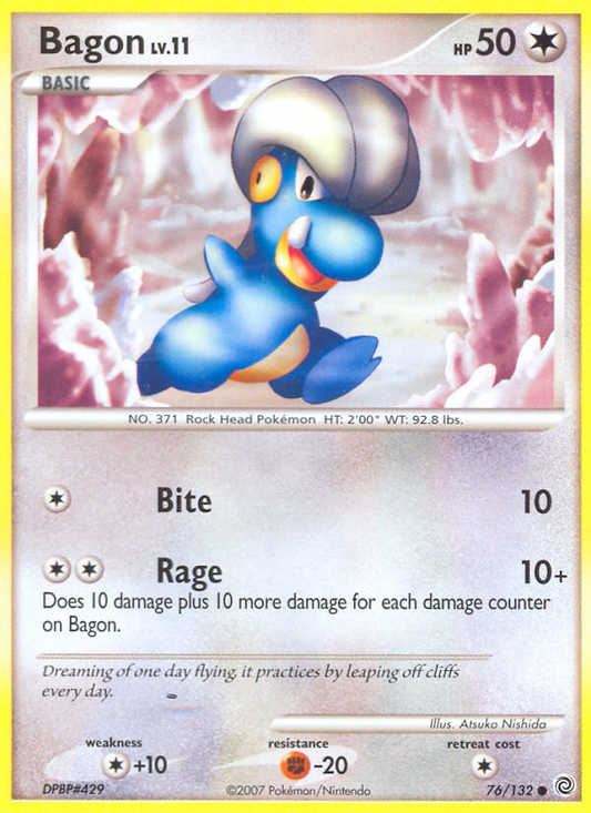 Bagon 76/132 Common | Secret Wonders | Pokemon Card