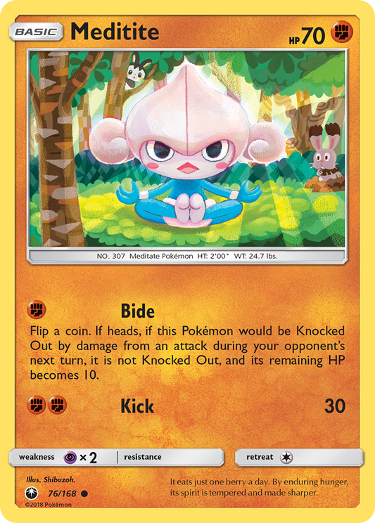 Meditite 76/168 Common | Celestial Storm | Pokemon Card