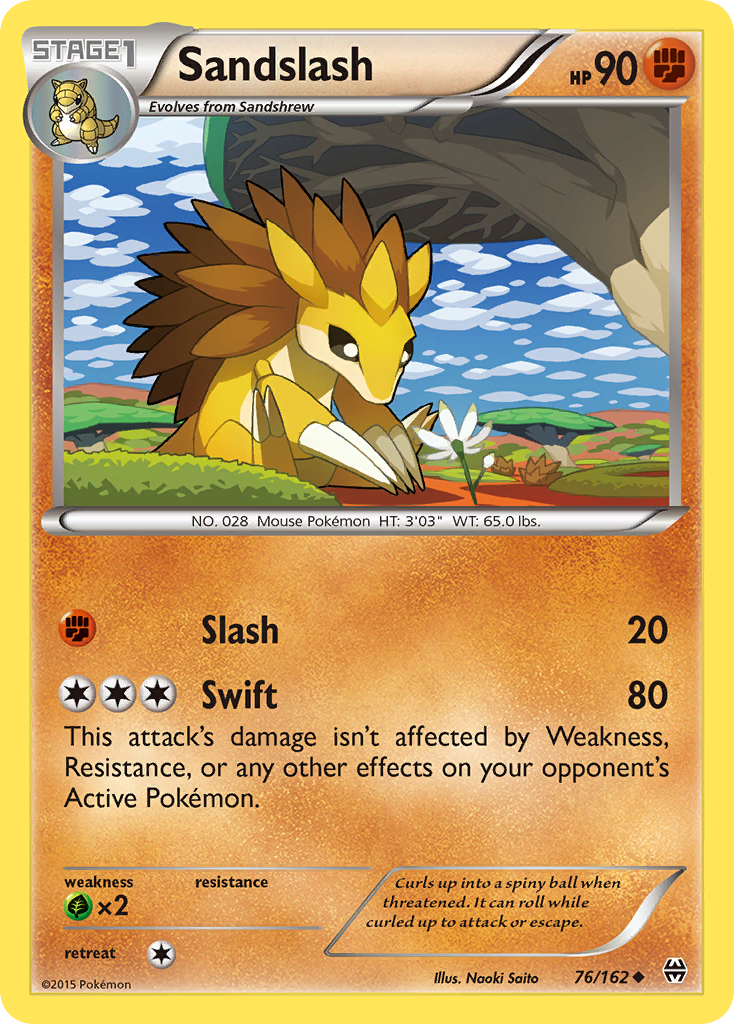 Sandslash 76/162 Uncommon | BREAKthrough | Pokemon Card