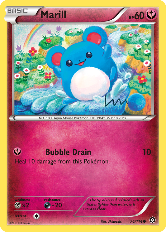 Marill 76/114 Common | Steam Siege | Pokemon Card