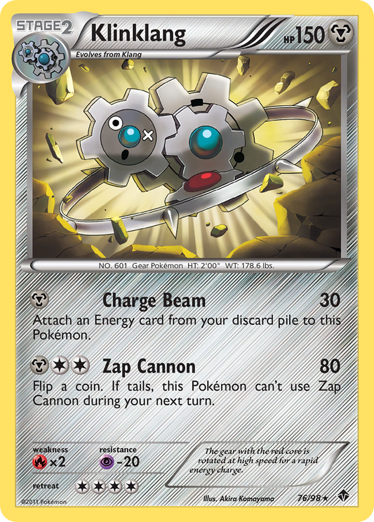Klinklang 76/98 Rare | Emerging Powers | Pokemon Card