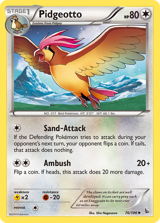 Pidgeotto 76/106 Uncommon | Flashfire | Pokemon Card
