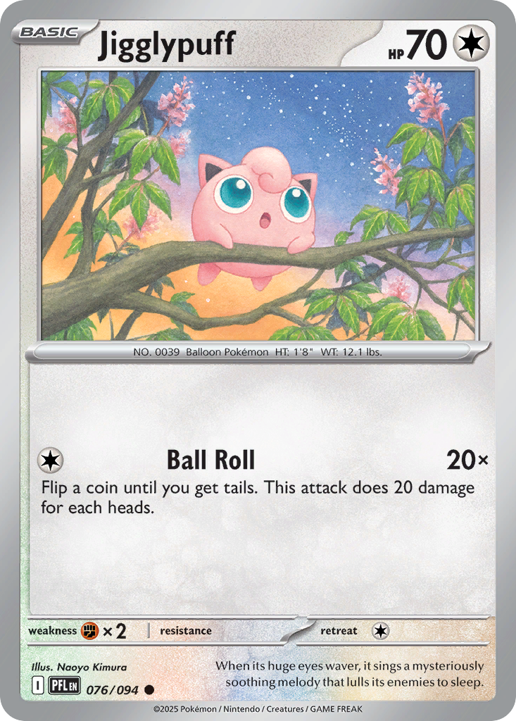 Jigglypuff 76/94 Common | Phantasmal Flames | Pokemon Card