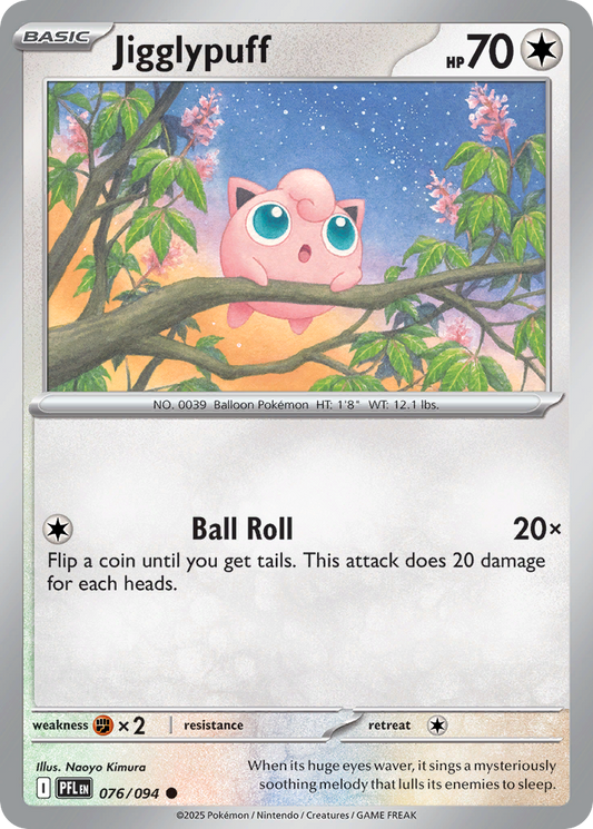 Jigglypuff 76/94 Common | Phantasmal Flames | Pokemon Card