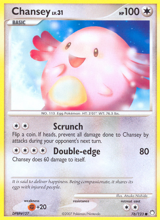 Chansey 76/123 Common | Mysterious Treasures | Pokemon Card