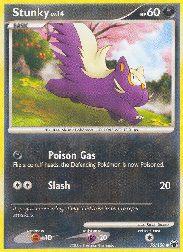 Stunky 76/100 Common | Majestic Dawn | Pokemon Card