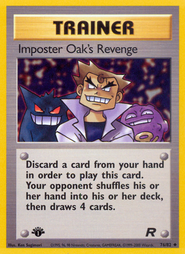 Imposter Oak's Revenge 76/82 Uncommon | Team Rocket | Pokemon Card