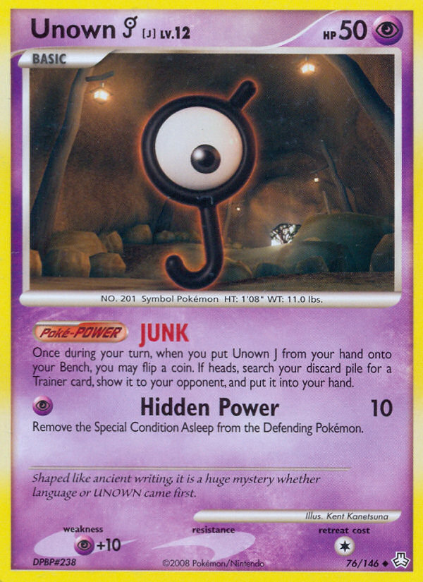 Unown [J] 76/146 Uncommon | Legends Awakened | Pokemon Card