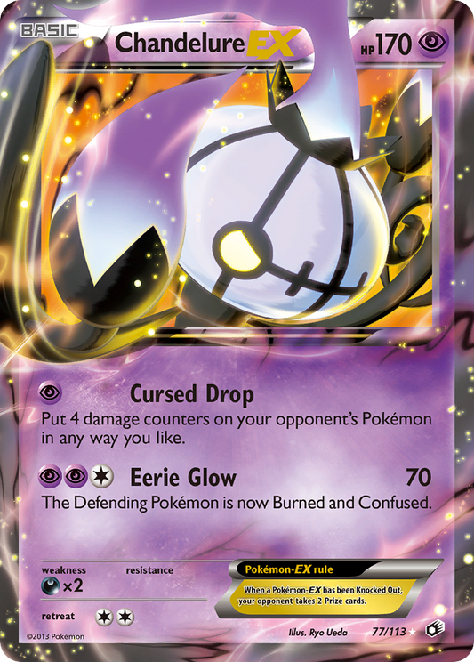 Chandelure-EX 77/113 Rare Holo EX | Legendary Treasures | Pokemon Card