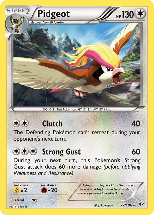 Pidgeot 77/106 Rare | Flashfire | Pokemon Card