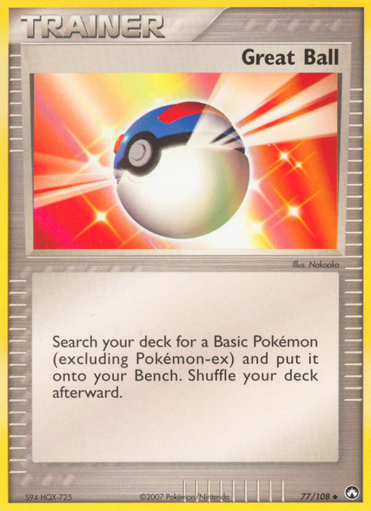Great Ball 77/108 Uncommon | Power Keepers | Pokemon Card