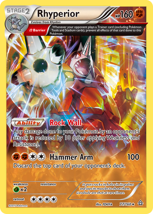 Rhyperior 77/160 Rare Holo | Primal Clash | Pokemon Card