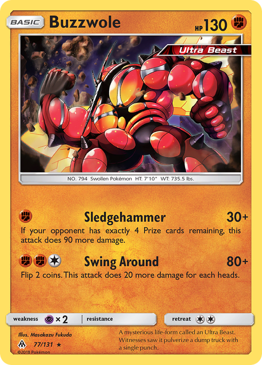 Buzzwole 77/131 Rare | Forbidden Light | Pokemon Card