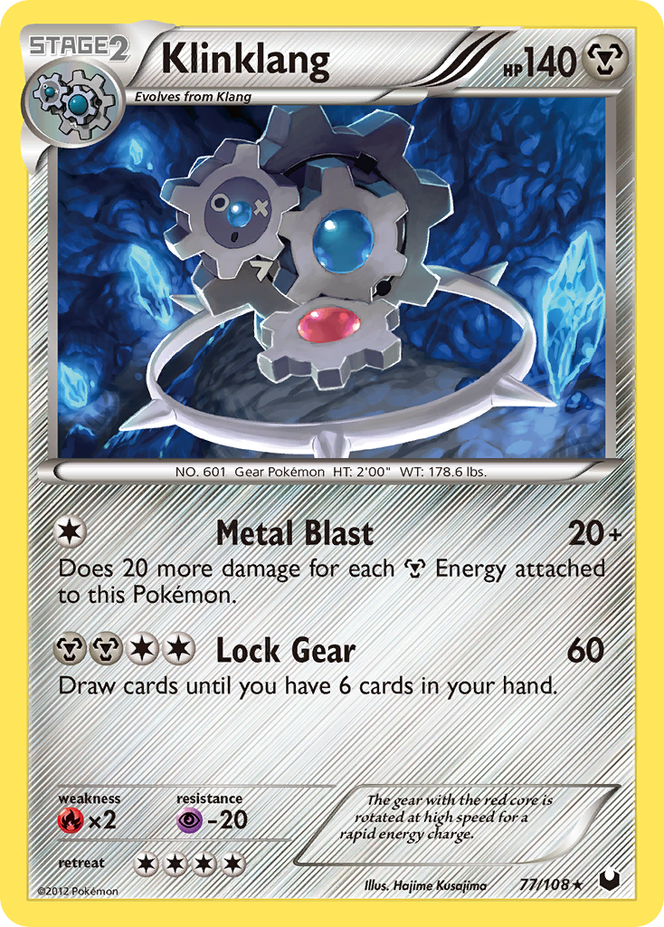 Klinklang 77/108 Rare Holo | Dark Explorers | Pokemon Card