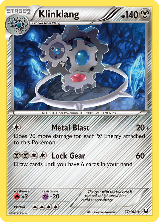 Klinklang 77/108 Rare Holo | Dark Explorers | Pokemon Card