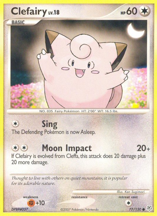 Clefairy 77/130 Common | Diamond & Pearl | Pokemon Card