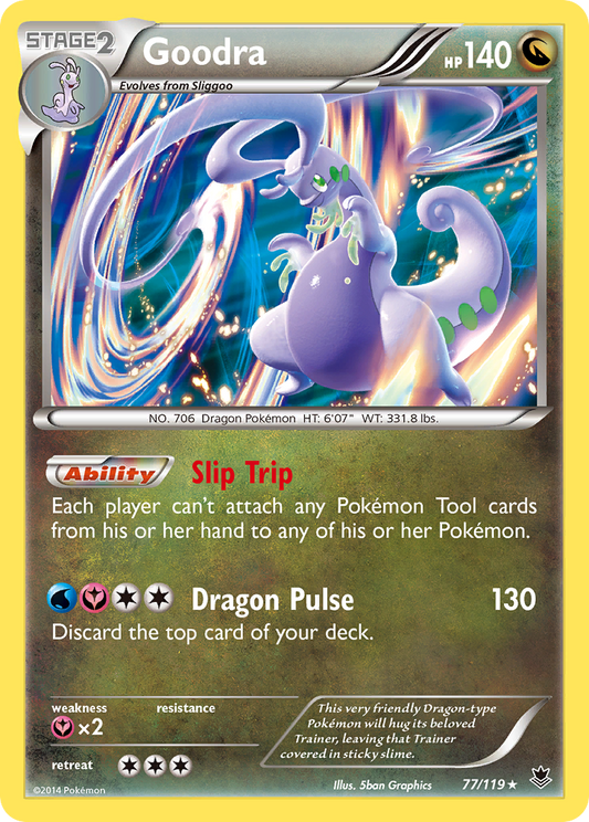 Goodra 77/119 Rare Holo | Phantom Forces | Pokemon Card